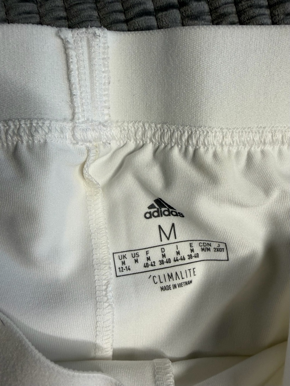 adidas White Climalite Shorts with Black Accent MED - Picture 4 of 4